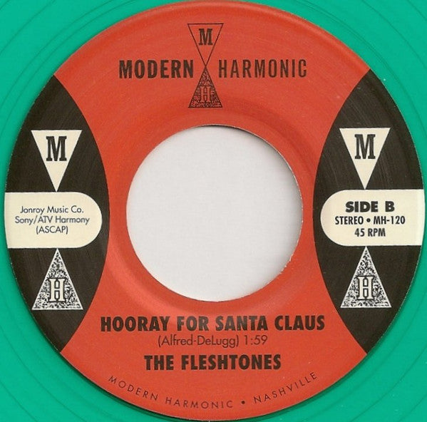 Milton DeLugg And The Little Eskimos / The Fleshtones : Hooray For Santa Claus (7", Single, Mono, Gre + DVD-V)