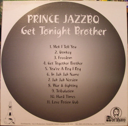 Prince Jazzbo : Get Tonight Brother (LP, Comp)