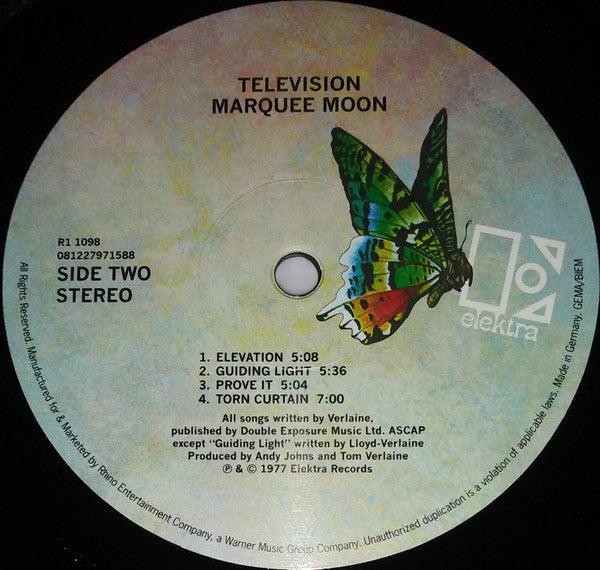 Television : Marquee Moon (LP, Album, RE, Opt)
