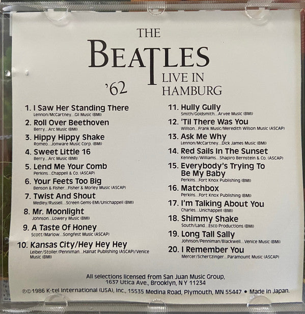 Buy The Beatles : Live In Hamburg '62 (CD, Album) Online for a great price  – Tonevendor Records