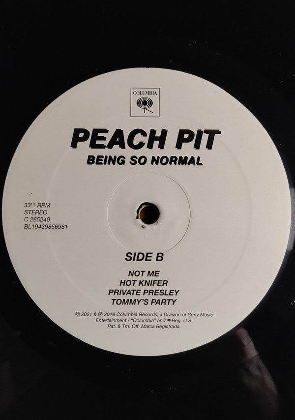 Peach Pit (3) : Being So Normal (LP, Album, RE)