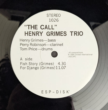 Henry Grimes Trio : The Call (LP, Album, Ltd, RE)