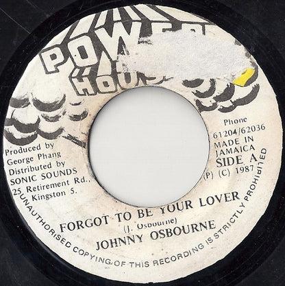 Johnny Osbourne : Forgot To Be Your Lover (7")