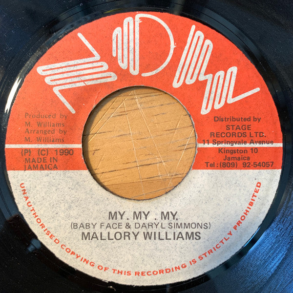Mallory Williams : My. My. My.  (7")