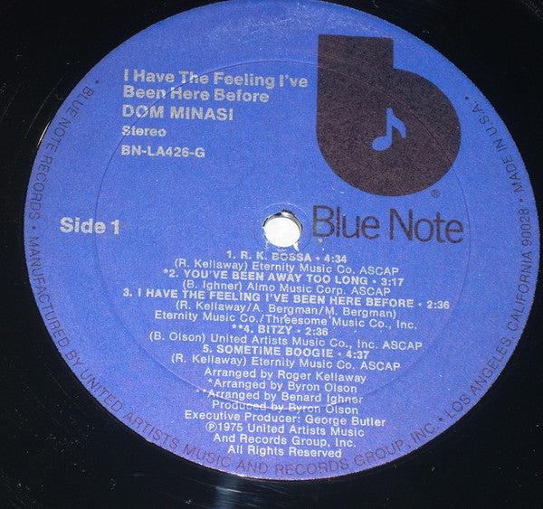 Dom Minasi : I Have The Feeling I've Been Here Before (LP, Album)