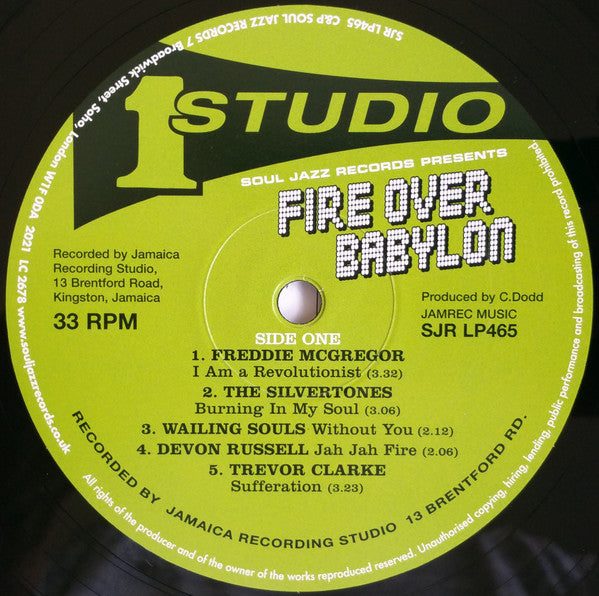 Various : Fire Over Babylon (Dread, Peace And Conscious Sounds At Studio One) (2xLP, Comp)