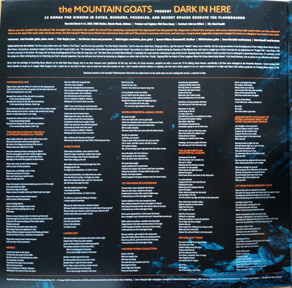 The Mountain Goats : Dark In Here (LP, Blu + LP, S/Sided, Etch, Blu + Album, Ltd)