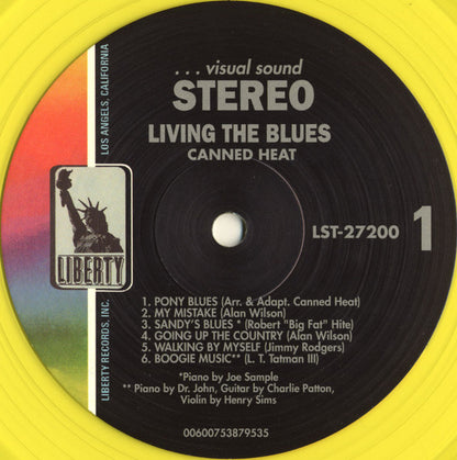 Canned Heat : Living The Blues (LP, RE, Yel + LP, RE, Pin + Album, Ltd, RE)