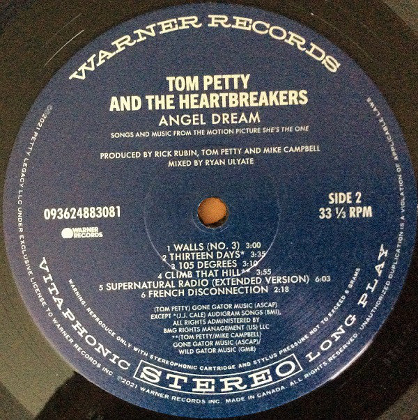 Tom Petty And The Heartbreakers : Angel Dream (Songs And Music From The Motion Picture "She's The One") (LP, Album, RM)