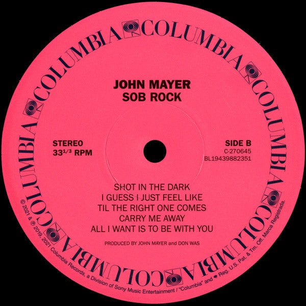 John Mayer : Sob Rock (LP, Album, 180)