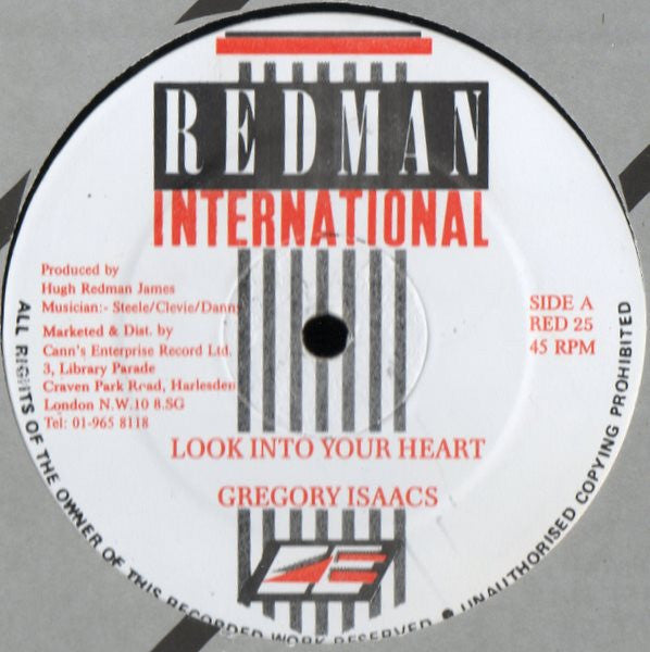 Gregory Isaacs : Look Into Your Heart / Special Someone (12")