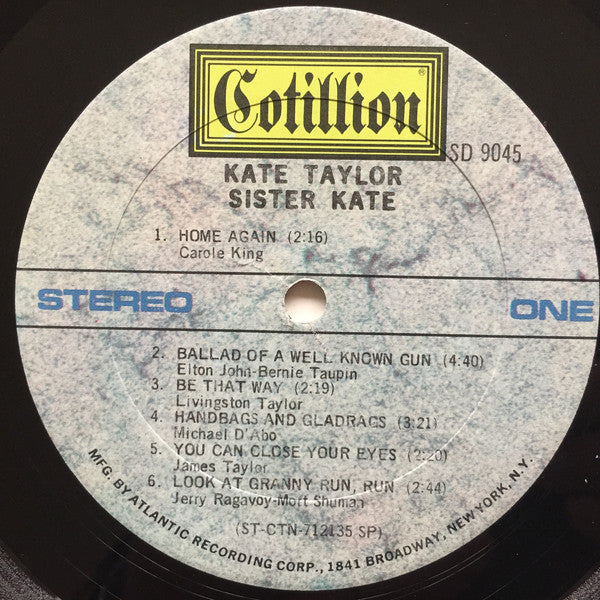 Kate Taylor : Sister Kate (LP, Album, SP )