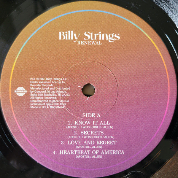 Billy Strings : Renewal (2xLP, Album)