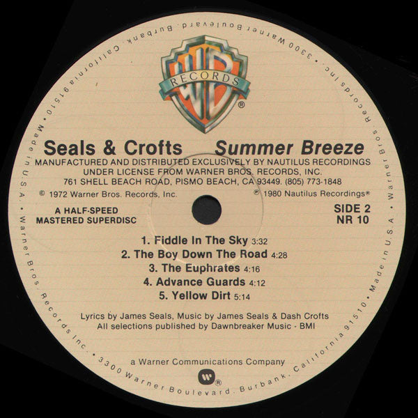 Buy Seals & Crofts Summer Breeze (LP, Album, Ltd, RE) Online for a