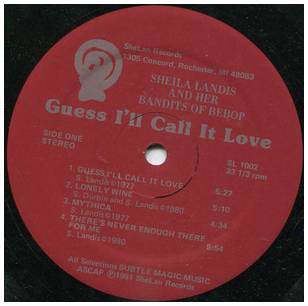 Sheila Landis And Her Bandits Of Bebop : Guess I'll Call It Love (Penso Que Seja Amor) (LP, Album)