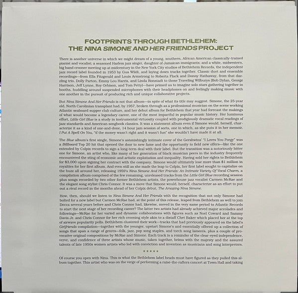 Nina Simone, Chris Connor, Carmen McRae : Nina Simone And Her Friends An Intimate Variety Of Vocal Charm (LP, Comp, RE, Gre)