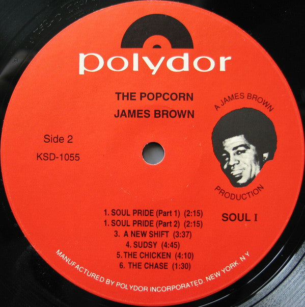 James Brown Directs And Dances With The The James Brown Band : The Popcorn (LP, Album, RE)