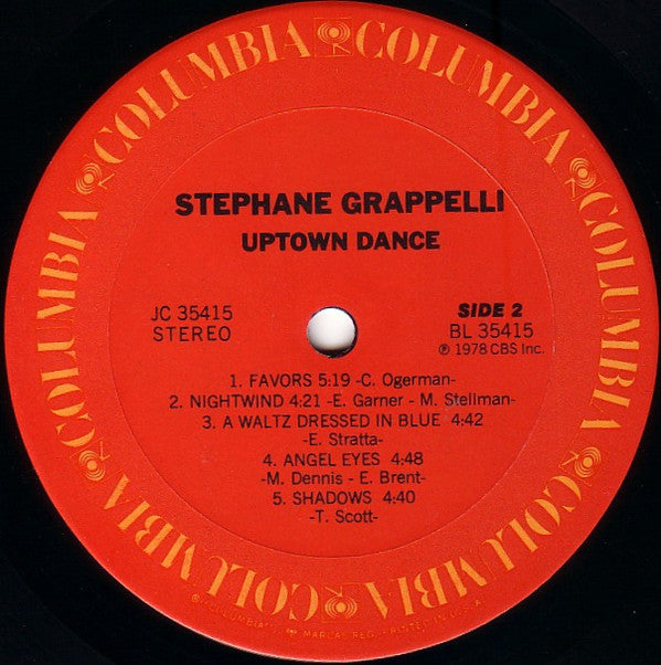 Stéphane Grappelli : Uptown Dance (LP, Album)
