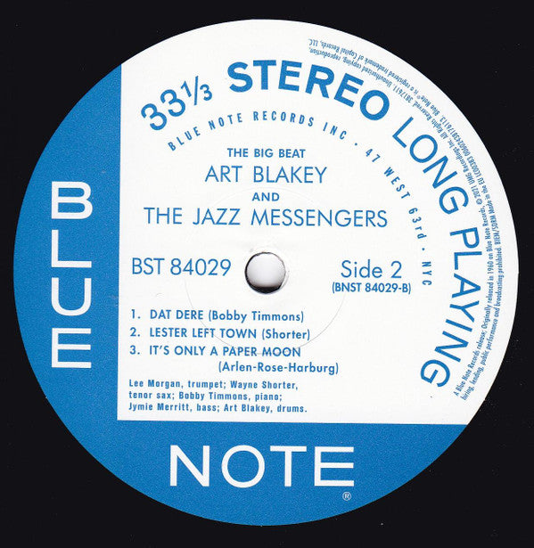 Art Blakey & The Jazz Messengers : The Big Beat (LP, Album, RE, 180)