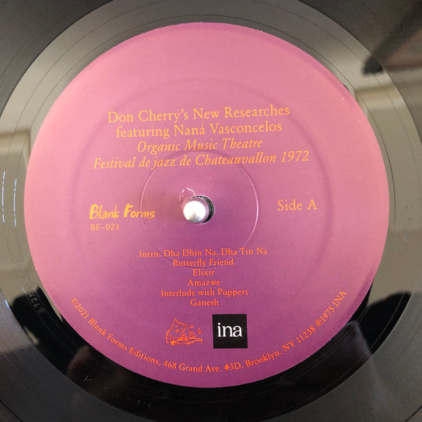 Don Cherry's New Researches Featuring Naná Vasconcelos : Organic Music Theatre (Festival De Jazz De Chateauvallon 1972) (2xLP, Album)