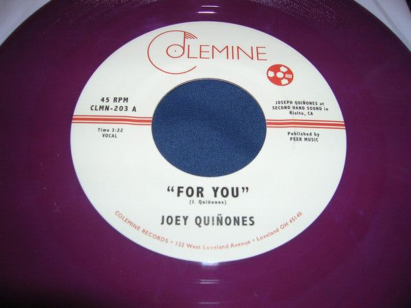Joey Quinones : For You (7", Single, Ltd, Ran)