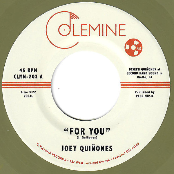 Buy Joey Quinones For You (7", Single, Ltd, Ran) Online for a great