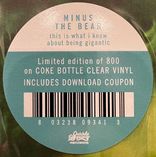 Minus The Bear : This Is What I Know About Being Gigantic (12", EP, Ltd, RE, RM, Cok)