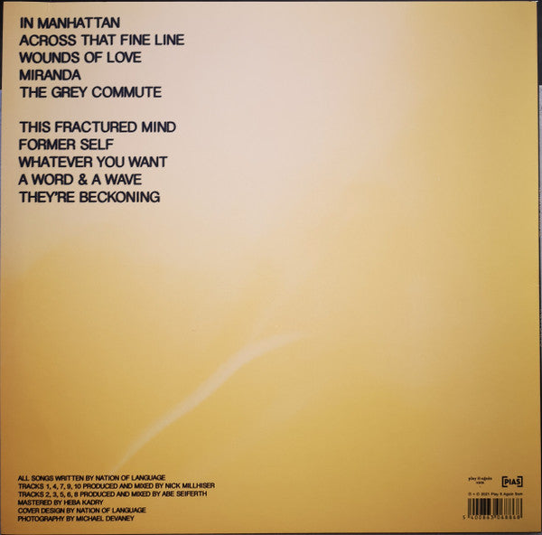 Nation Of Language : A Way Forward (LP, Album)