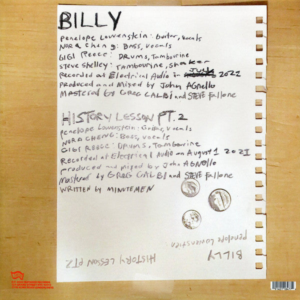 Horsegirl (2) : Billy (7", Single)
