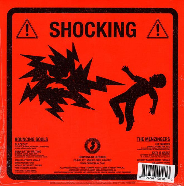 Bouncing Souls* / The Menzingers : Shocking Split (7", Ltd, RE, Ora)