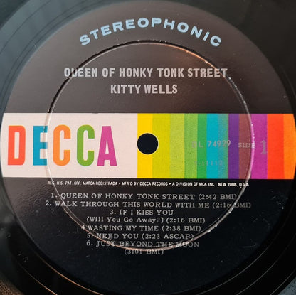 Kitty Wells : Queen Of Honky Tonk Street (LP, Album)