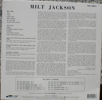 Milt Jackson With John Lewis (2), Percy Heath, Kenny Clarke, Lou Donaldson And The Thelonious Monk Quintet : Milt Jackson With John Lewis, Percy Heath, Kenny Clarke, Lou Donaldson And The Thelonious Monk Quintet (LP, Comp, Mono, RE, RM, 180)