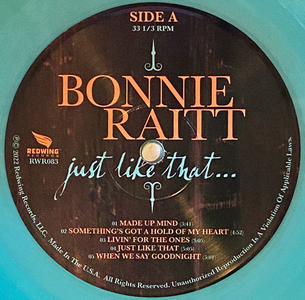 Bonnie Raitt : Just Like That... (LP, Album, Ltd, Tea)