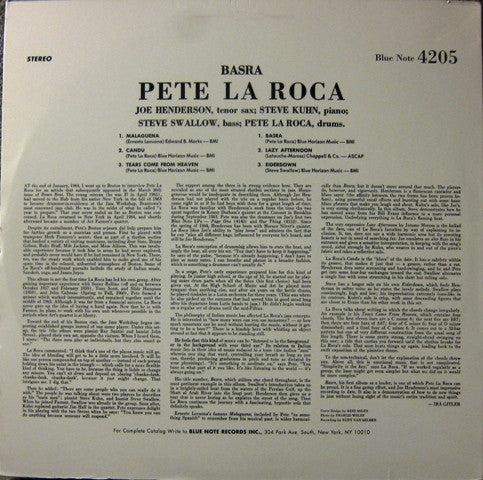 Pete La Roca : Basra (LP, Album, RE, Sco)
