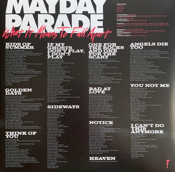 Mayday Parade : What It Means To Fall Apart (LP, Album, Ele)