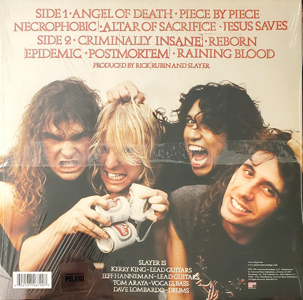 Slayer : Reign In Blood (LP, Album, RE, RM, 180)