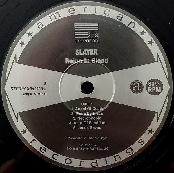 Slayer : Reign In Blood (LP, Album, RE, RM, 180)