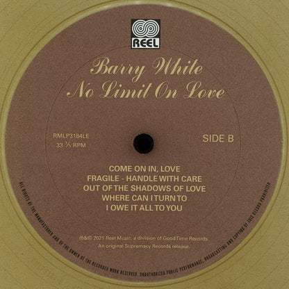 Barry White : No Limit On Love (LP, Album, Num, RE, Gol)