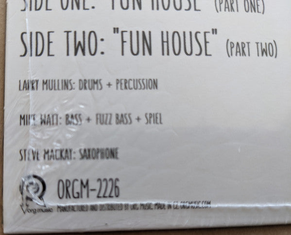 Larry Mullins + Mike Watt : Fun House (Parts One + Two) (7")