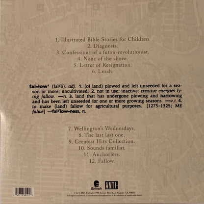 The Weakerthans : Fallow (LP, Album, RE)
