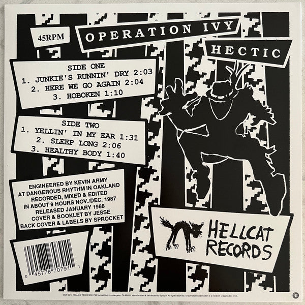 Operation Ivy : Hectic E.P. (12", EP, RE, RM)