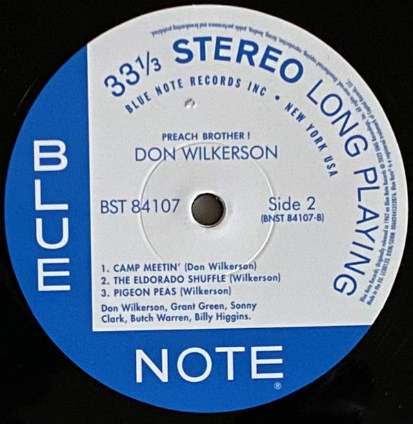 Don Wilkerson : Preach Brother! (LP, Album, RE, 180)
