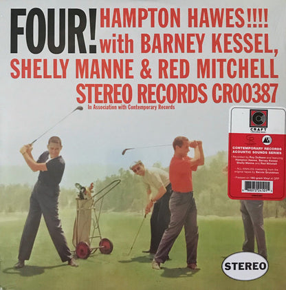 Hampton Hawes !!!! With Barney Kessel, Shelly Manne & Red Mitchell : Four! (LP, Album, RE, 180)