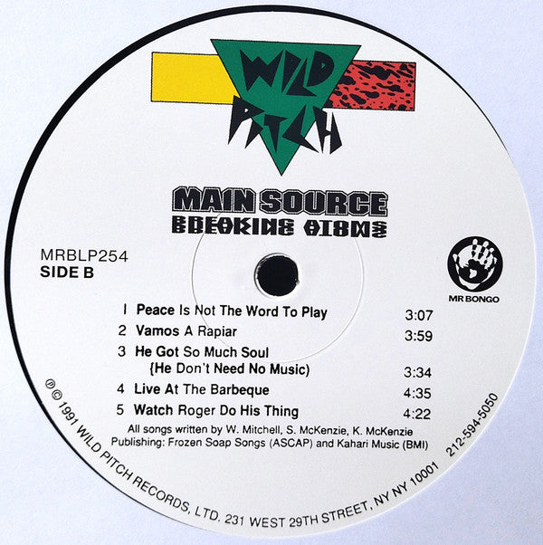 Main Source : Breaking Atoms  (LP, Album, RE)