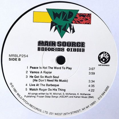Main Source : Breaking Atoms  (LP, Album, RE)