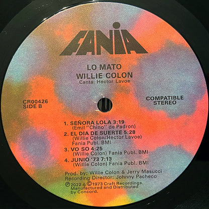 Willie Colón : Lo Mato (Si No Compra Este LP) (LP, Album, RE, 180)