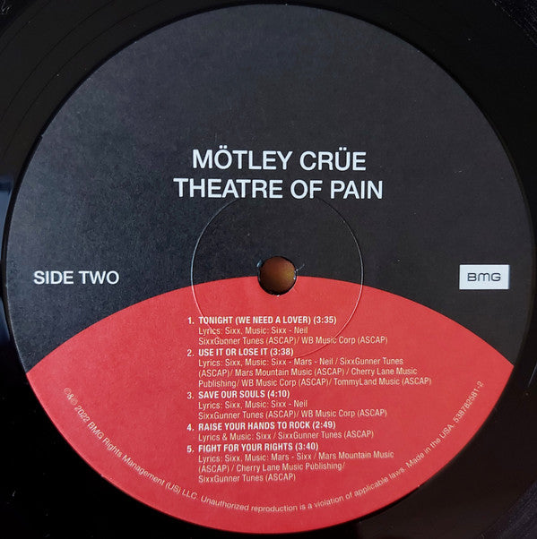 Mötley Crüe : Theatre Of Pain (LP, Album, RE)