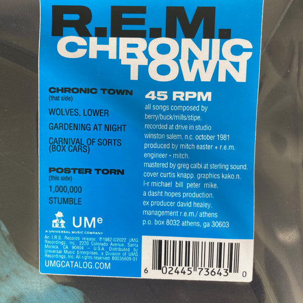 R.E.M. : Chronic Town (12", EP, Pic, RE)