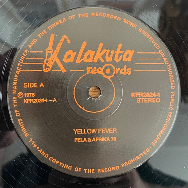 Fela Kuti & Africa 70 : Yellow Fever (LP, Album, RE)