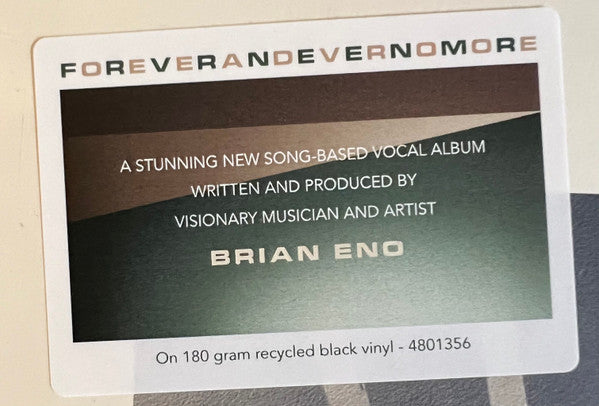 Brian Eno : Foreverandevernomore (LP, Album)